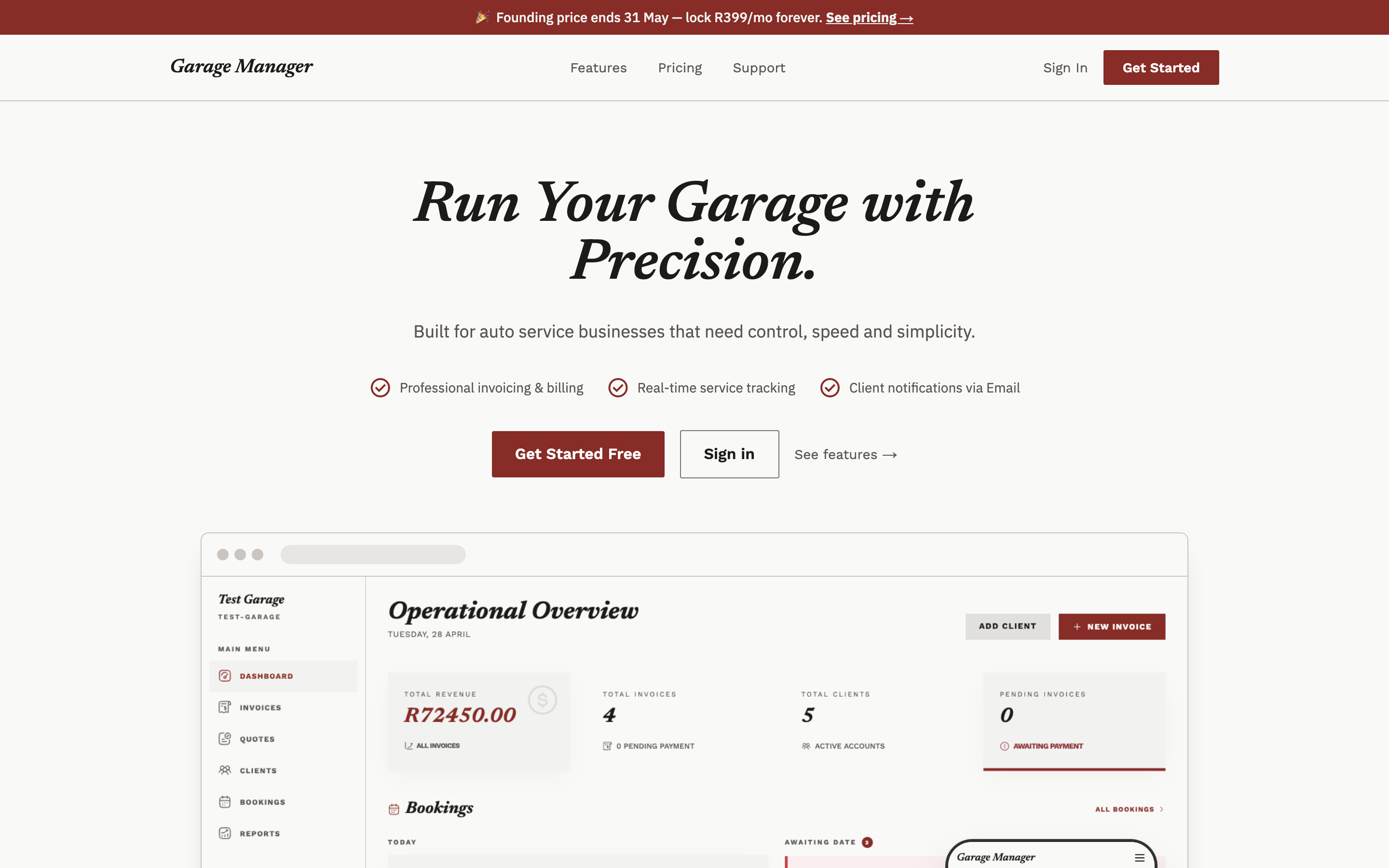 GarageManager live screenshot